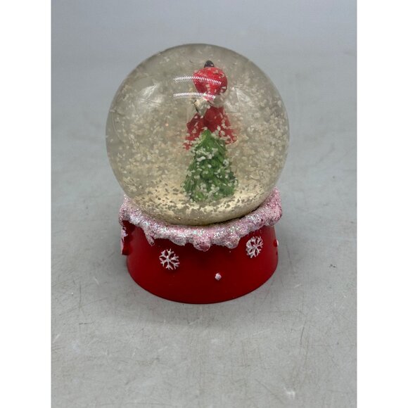 Christmas Santa Snow Globe With HOPE Base Glitter Accents & Christmas Tree READ - Picture 2 of 7